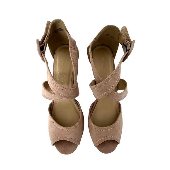 Chinese Laundry Tan Riddle Open Toe Platform Heels - Picture 12 of 12